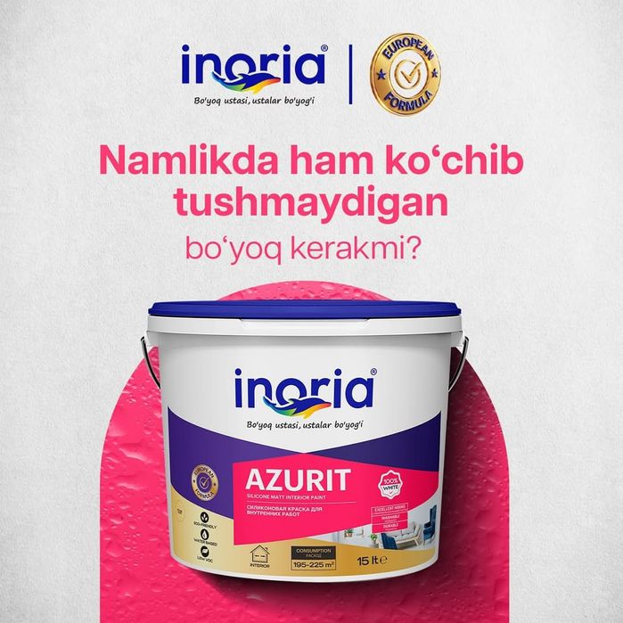 Kraska emulsiya shpaklovka rodband ulgurji optim narxlarda faqat bizda