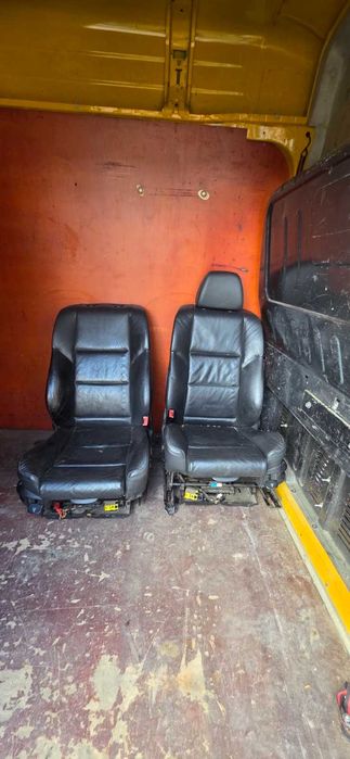 Черен кожен салон за бмв е61