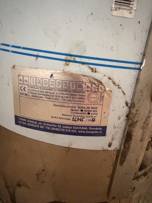 Boiler de inox pe lemne neutilizat
