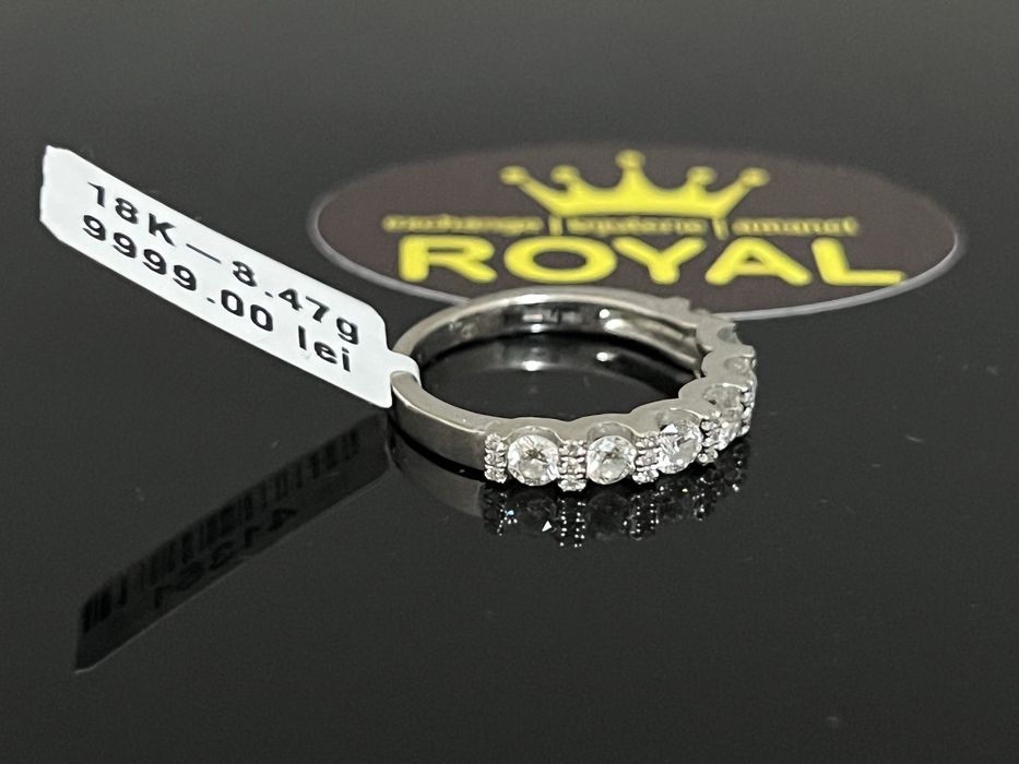 Bijuteria Royal CB : Inel aur alb 18K 31 diamante naturale 3,47g