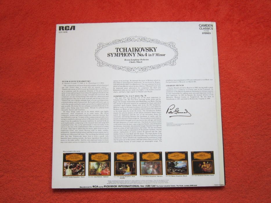 vinil Karajan,Charles Munch -Ceaikovski -Capriccio Italien,Symphony 4