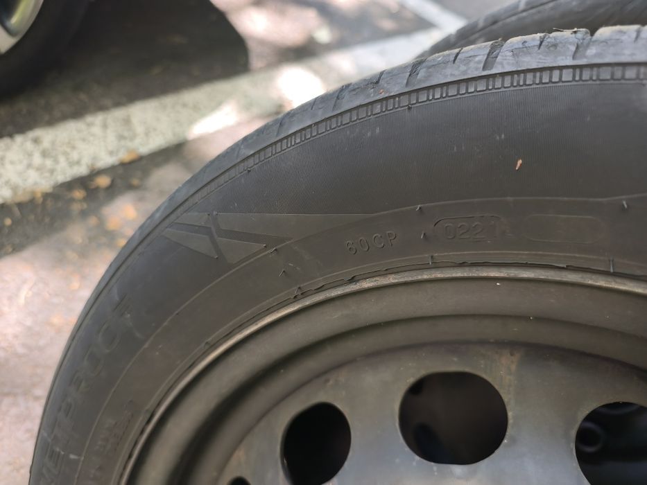 Vând jante tabla VW+anvelope 205/55R16
