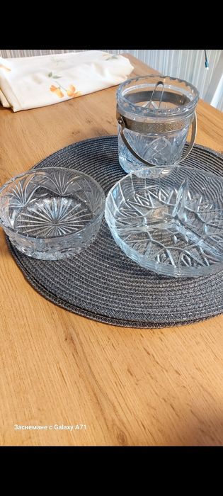 Български кристал от соца ,съд за лед,купа и ордьовър