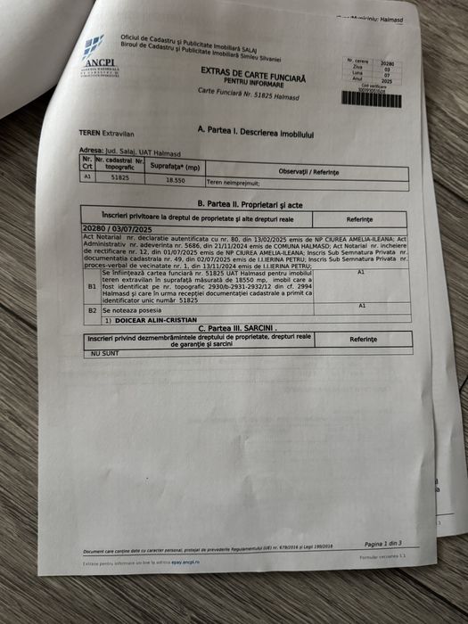 Teren in sinteu bihor