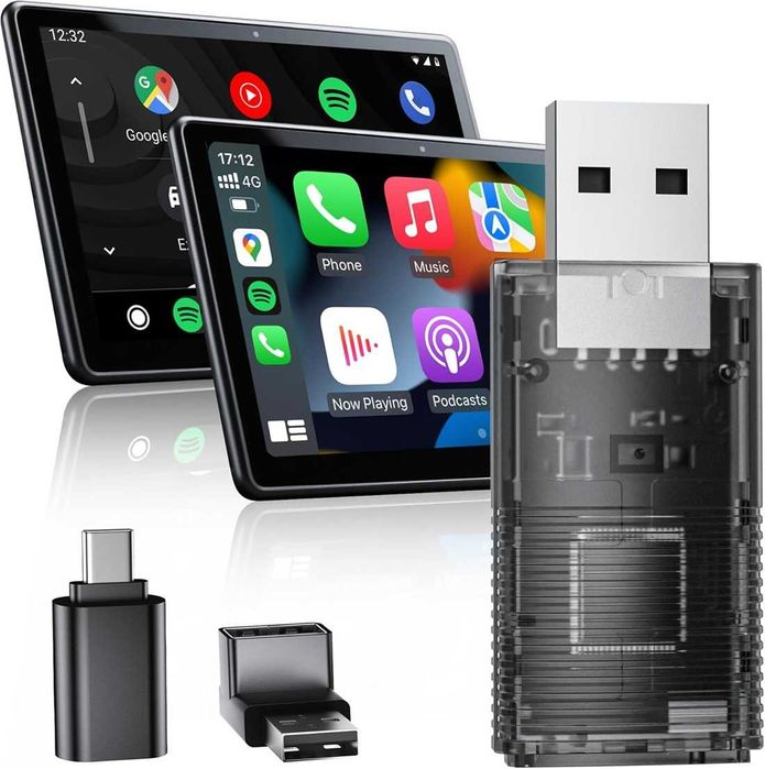 Мини WiFi Адаптер за безжична връзка с CarPlay / AndroidAuto.