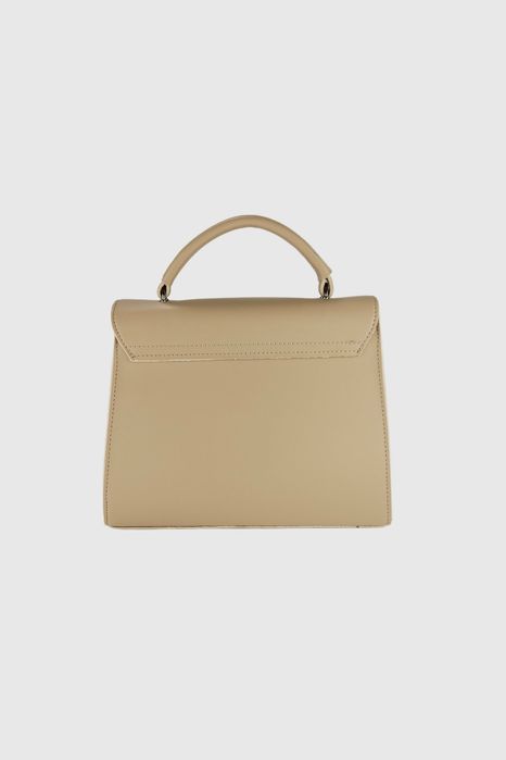 НОВО! ЛИКВИДАЦИЯ! Стилна твърда дамска чанта в бежово