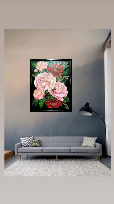 Картина "Пионы" для интеьера