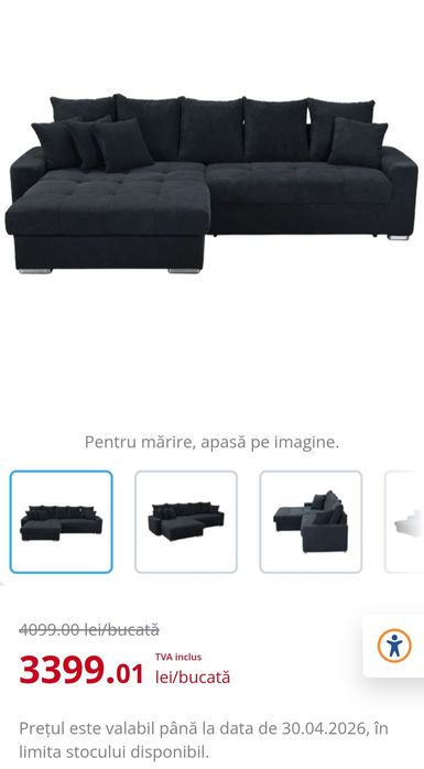 Canapea( coltar) pentru living