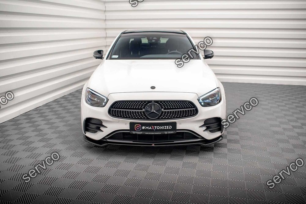 Prelungire splitter bara fata Mercedes E Class W213 Facelift pachet AMG Line 2021- v8 - Maxton Design