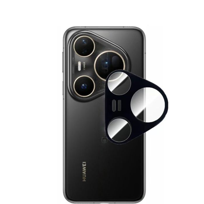 Huawei Pura 80 / Pro / Ultra / 3D 9H Черен стъклен протектор за камера
