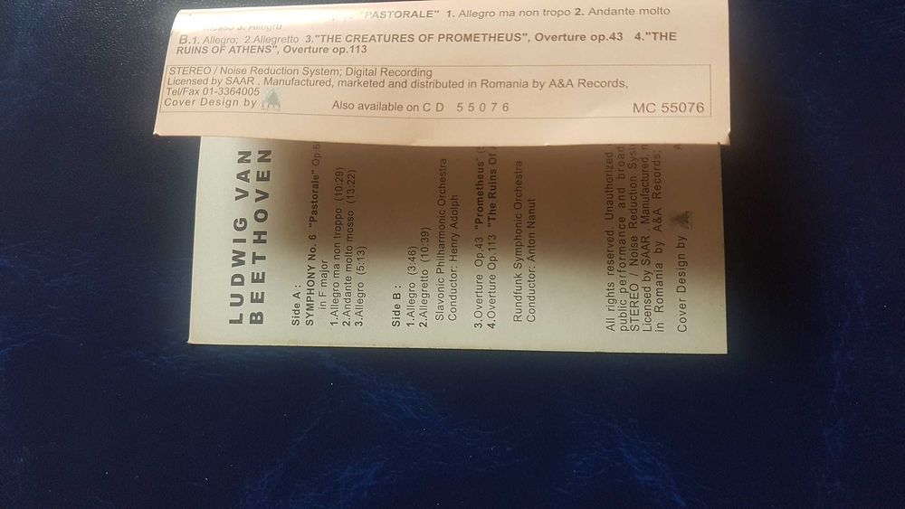 Beethoven-Symphony no.6"Pastorale"&2 ouvertures, caseta album