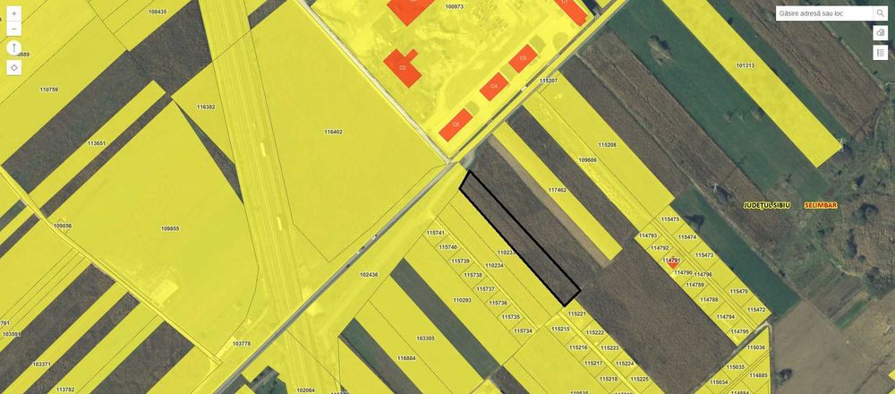 Vand teren extravilan 3.240 mp la strada * intre Selimbar si Bungard