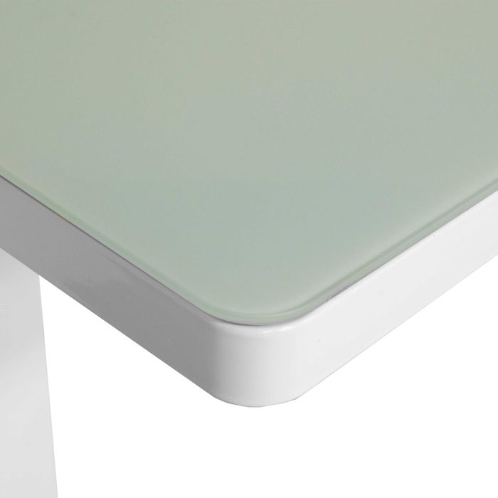 Birou reglabil electric Vitaholm Executive White Glass Top