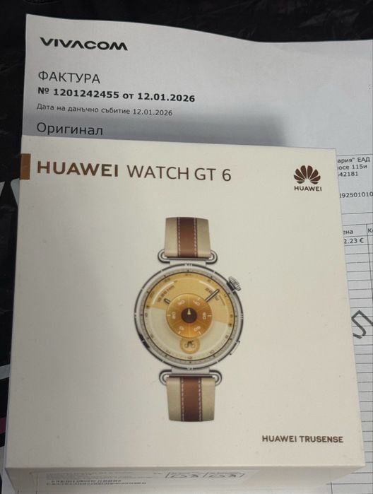 ЧИСТО НОВ 41mm Huawei watch Vivacom Гаранция GT 6 | GT6 BT 2028