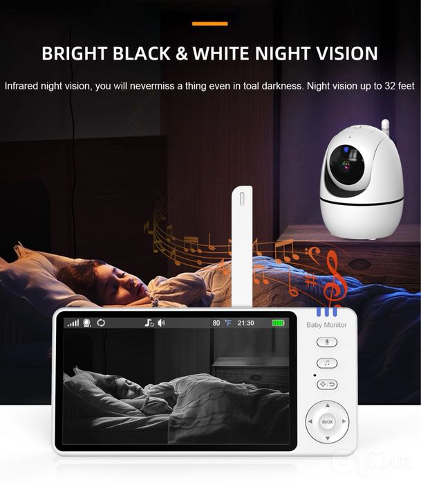 Акция Видеоняня (Радионяня) LOREM Digital 2.4Ghz Wireless baby monitor