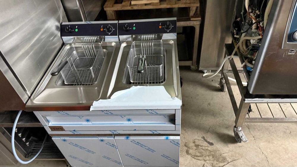 Friteuză profesională electrică dublă Saro 2x9 kW – 400V