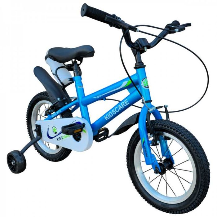 Bicicleta copii 3-6 ani  14 inch – cu roti ajutatoare, sticla inclusa