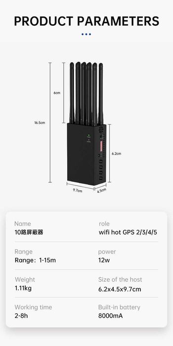 10 Антенен Мобилен Заглушител GSM GPS Проследяване Навигация Кола Tапа