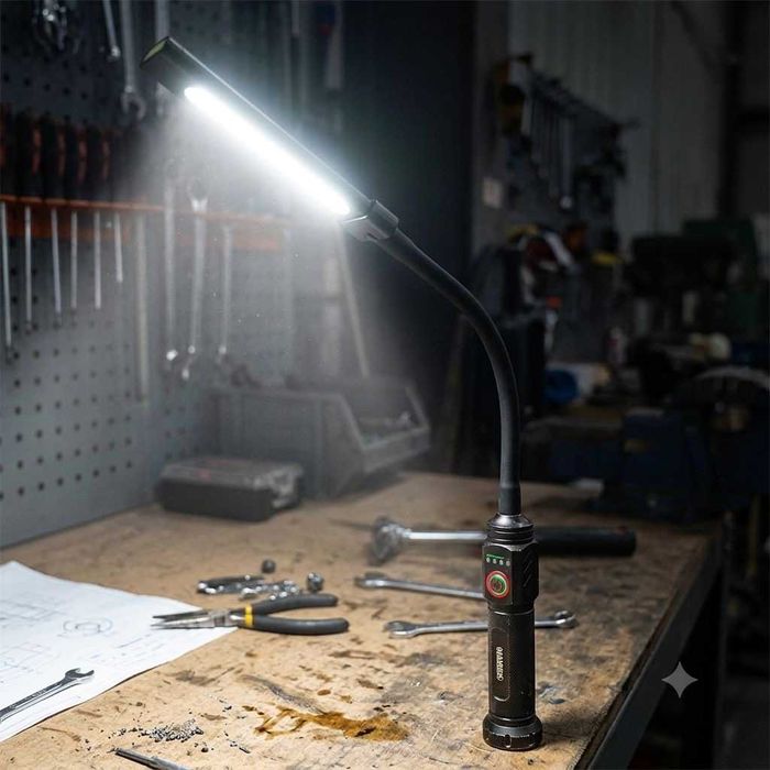 Гъвкава LED работна лампа с магнит HAWEK
