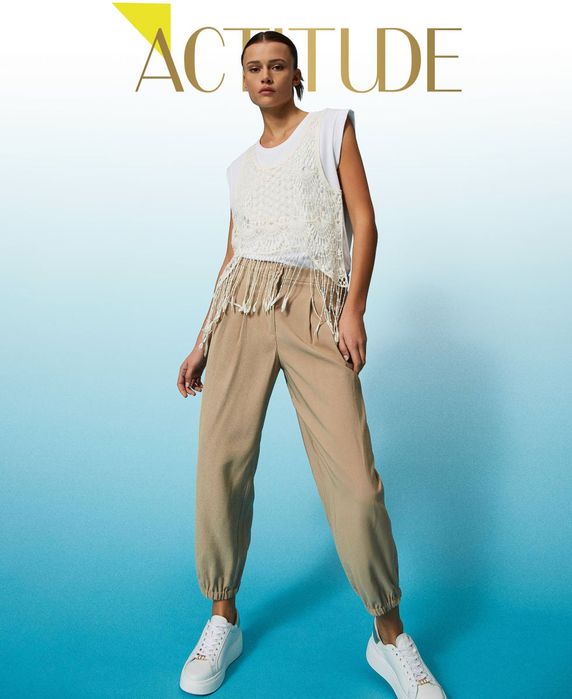 Джогър панталон от вискоза Twinset,размер L/XL,нов с етикет!