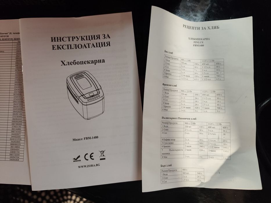 Хлебопекарна Finlux FBM 1480