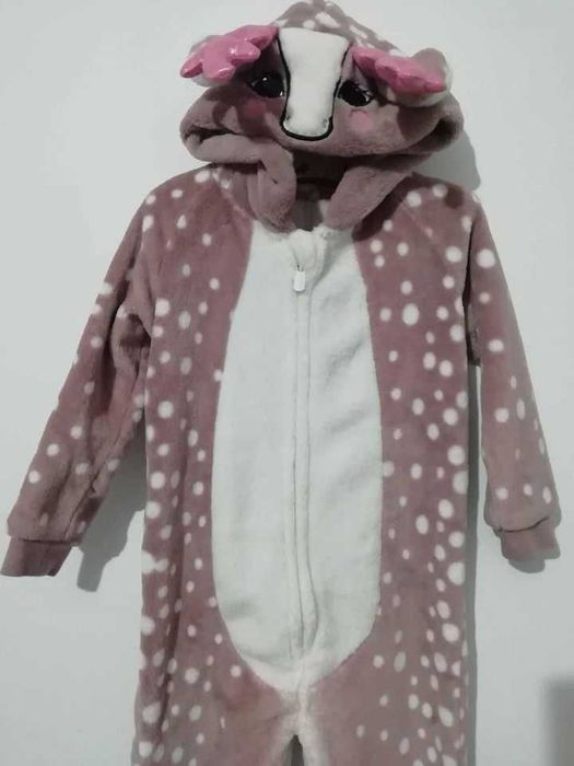 Salopeta superpufoasa  căprioară  fetite vârstă 2-3 ani mărimea 98