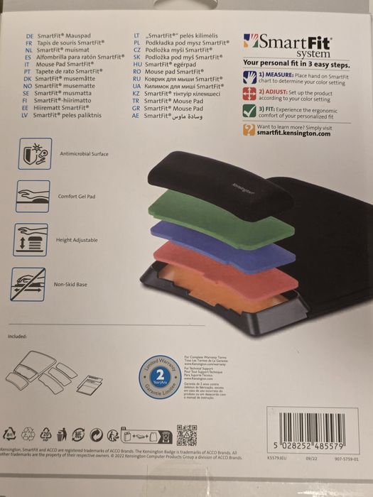 Mouse Pad ergonomic Kensington SmartFit
Mouse Pad ergonomic Kensington