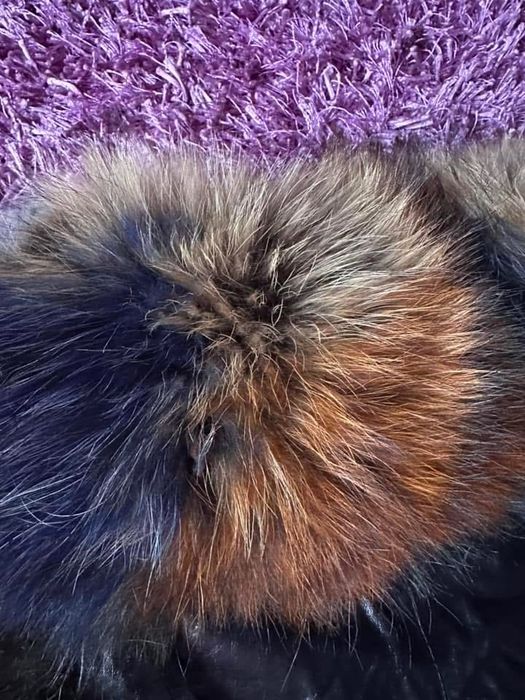 Яке от богат естествен пух с кожа