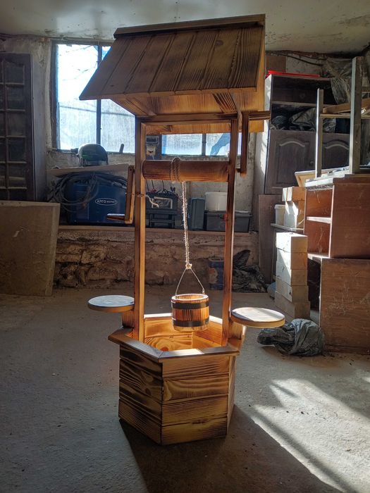 (10% отстъпка) Декоративен геран, кладенец, декорация за дома