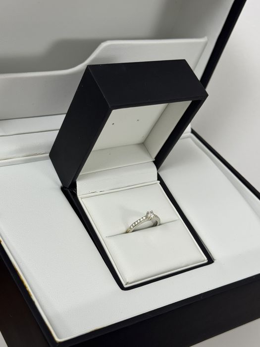 Inel de logodnă Leo Diamond – Aur alb 18K, diamant natural 0.24ct