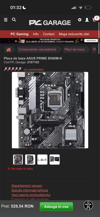 SISTEM Gaming7-10700F + GTX 1650 + B560M-K – Funcțional, Stare Bună