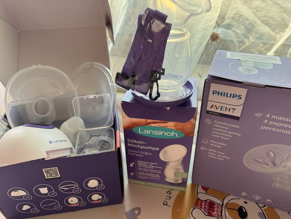 Лот помпа Lansinoh (hands free) и Avent+колектор Lansinoh