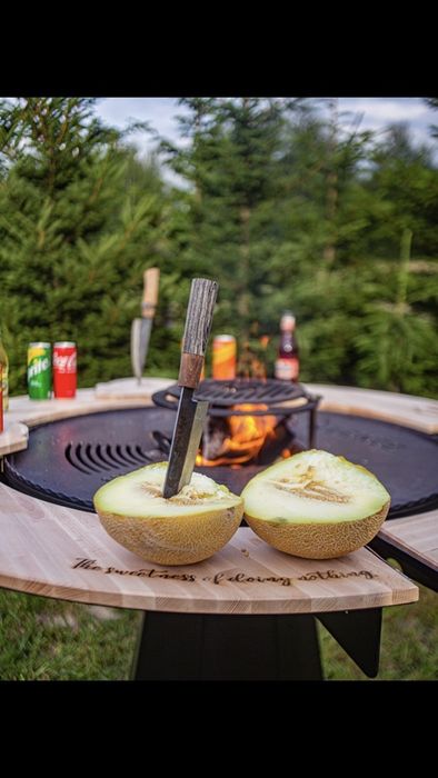 Grătar personalizat rotund cu plite interschimbabile