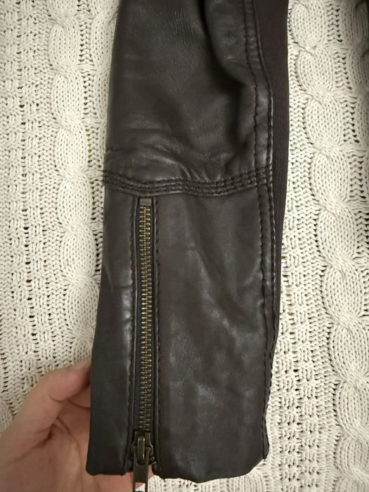 Mango кожаная куртка 100% натуральная