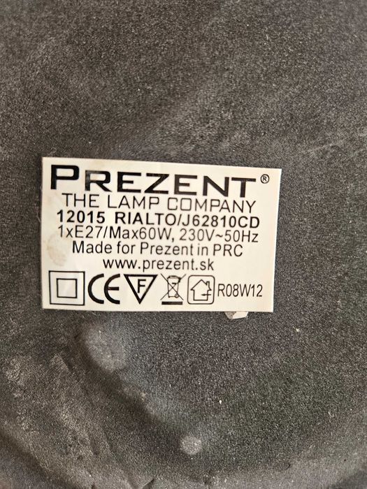 Стъклена настолна тип старинна лампа неръждаема стомана Prezent. X 2