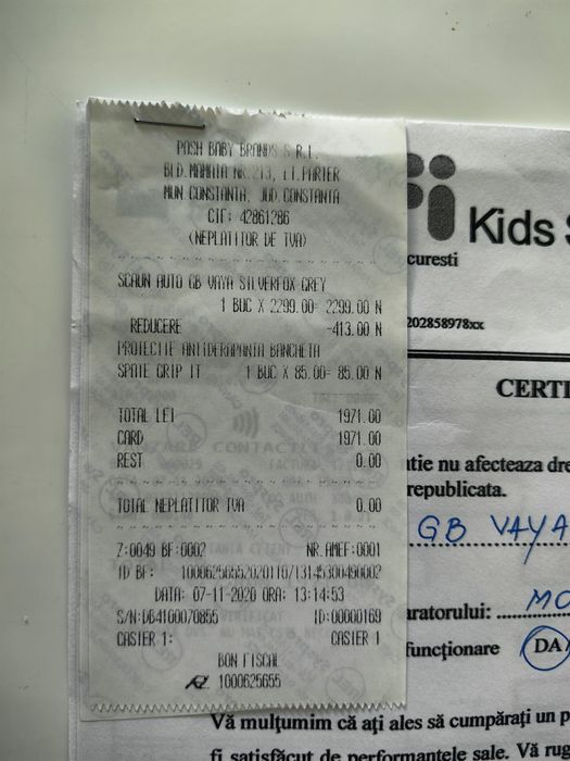 Scaun auto GB Vaya I size 360 grade / rotativ