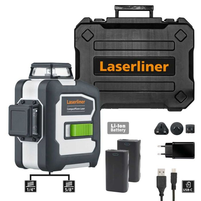 Зелен линеен лазер Laserliner CompactPlane-Laser 3G Pro, 036.295A