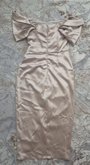 Rochie de ocazie, midi, din satin, S-M
