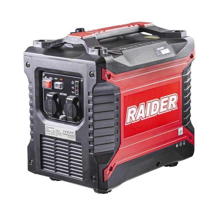 Монофазен инверторен бензинов генератор за ток RAIDER RD-GG10, 2.5 kW