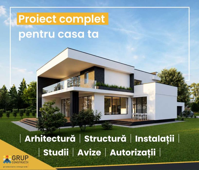 Proiect complet pentru casă – Arhitectură | Structură | Instalații