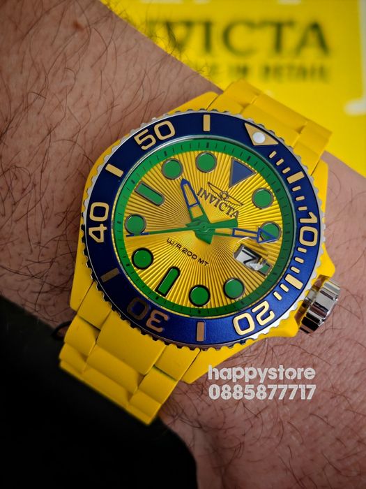 INVICTA Diver Yellow 46 mm, Инвикта нов ръчен часовник