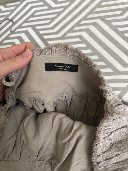 Льняное платье massimo dutti