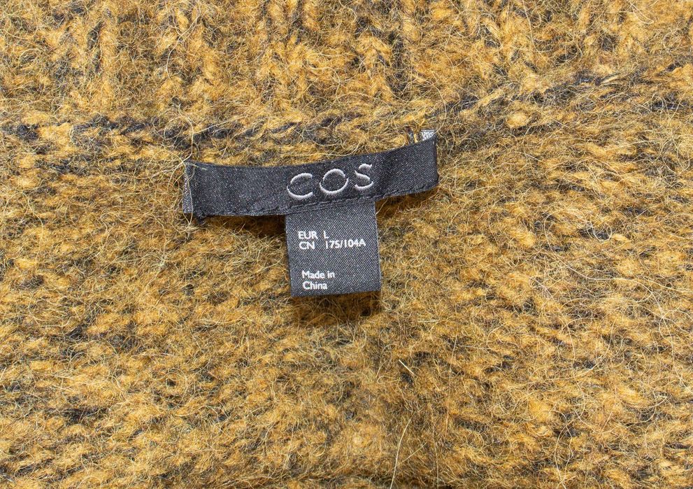 COS дамски пуловер от вълна и алпака горчица L