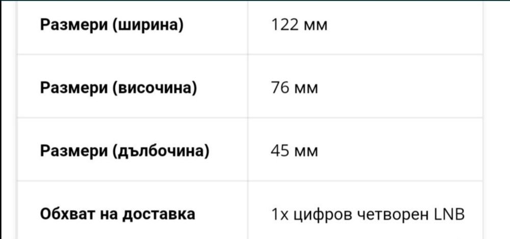 LNB цифров приемник четворен