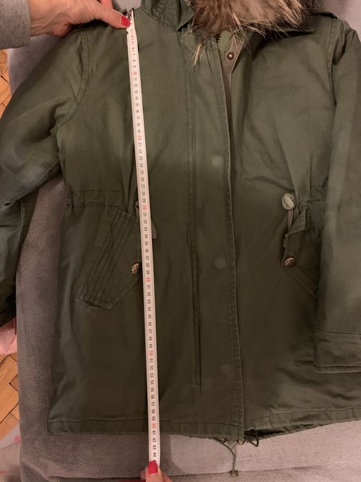 Парка - Естествен косъм 2 в 1 елек и парка