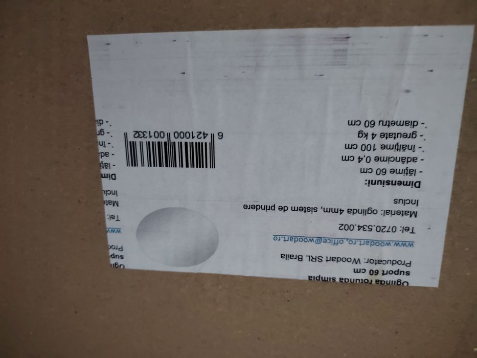 Oglindă baie diametru 60cm