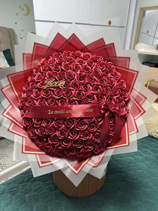 Buchet trandafiri din sapun