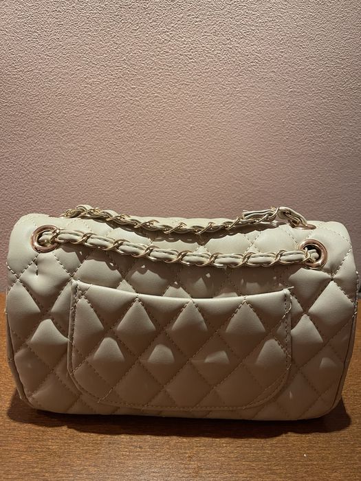 Geanta Chanel crem double flap 25x15x5 cm