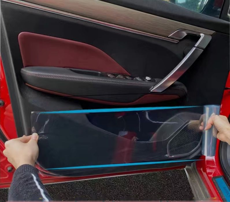 Оклейка порогов, оклейка салона ,защита пластика , Бронепленка