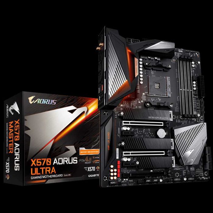 Материнская плата GIGABYTE X570 AORUS ULTRA и память Kingston FURY